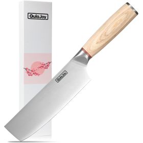 Qulajoy Vegetable Cleaver - Japanese Cleaver Chopping Knife High Carbon Stainless Steel Knives With Wooden Handle (Option: Vegetable Knife) Qulajoy Vegetable Cleaver - Japanese Cleaver Chopping Knife High Carbon Stainless Steel Knives With Wooden Handle (Option: Vegetable Knife)
